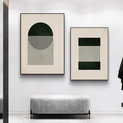 Modern Vintage Black Poster Abstract Wall Art Canvas Painting - Royalessencelux