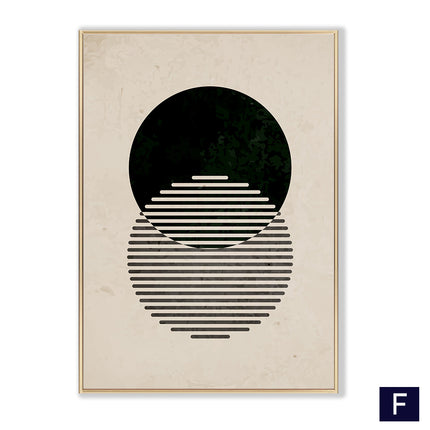 Modern Vintage Black Poster Abstract Wall Art Canvas Painting - Royalessencelux