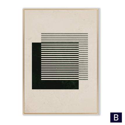 Modern Vintage Black Poster Abstract Wall Art Canvas Painting - Royalessencelux