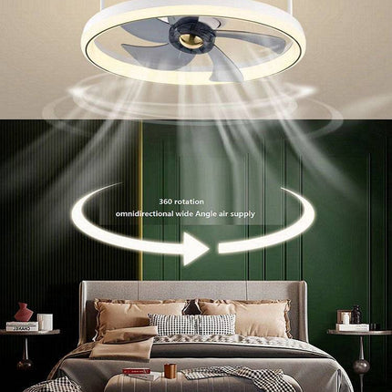 Simple Fashion Living Room Bedroom Dining Room Fan Lamp - Royalessencelux