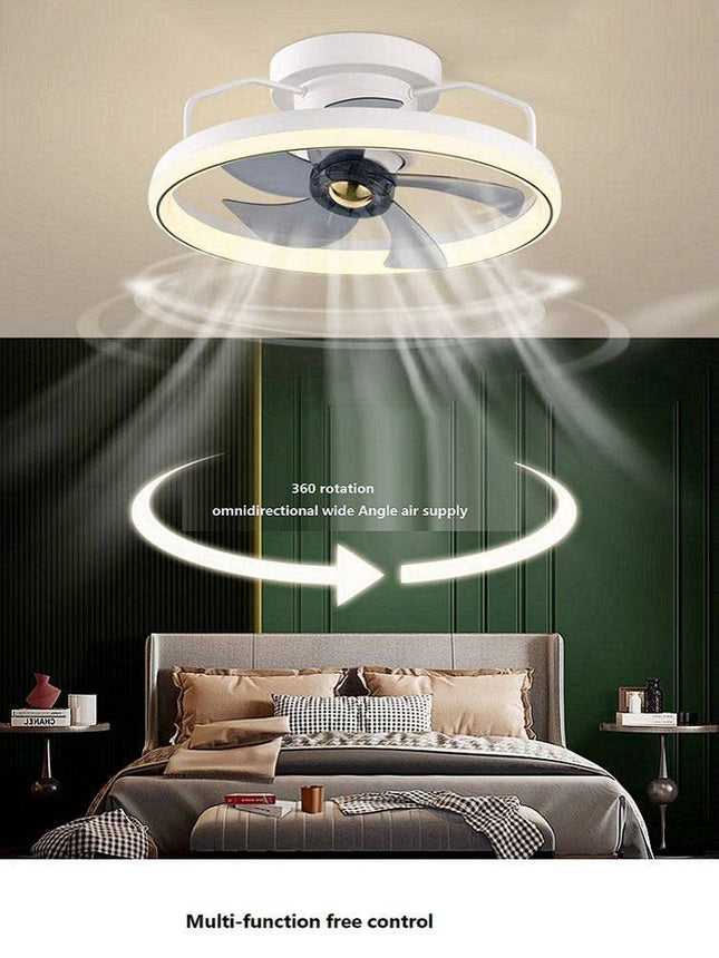Simple Fashion Living Room Bedroom Dining Room Fan Lamp - Royalessencelux