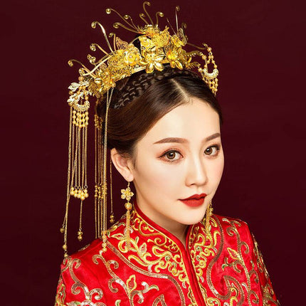 Wedding Chinese Xiuhe Headdress - Royalessencelux
