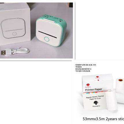Portable Mini Thermal Label Printer Home Photo Printer Student Wrong Question Printer Bluetooth-compatible Mini Label Printer Price Tag - Royalessencelux