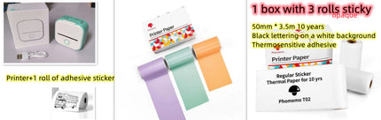 Portable Mini Thermal Label Printer Home Photo Printer Student Wrong Question Printer Bluetooth-compatible Mini Label Printer Price Tag - Royalessencelux