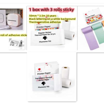 Portable Mini Thermal Label Printer Home Photo Printer Student Wrong Question Printer Bluetooth-compatible Mini Label Printer Price Tag - Royalessencelux