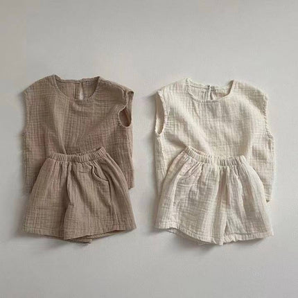 Breathable Vest Shorts Set All-matching Comfortable Children - Royalessencelux