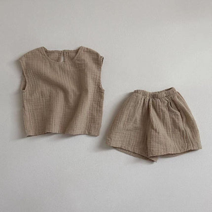 Breathable Vest Shorts Set All-matching Comfortable Children - Royalessencelux