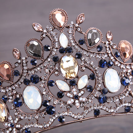 Vintage Elegant Sapphire And Diamond Bridal Crown Tiara - Royalessencelux