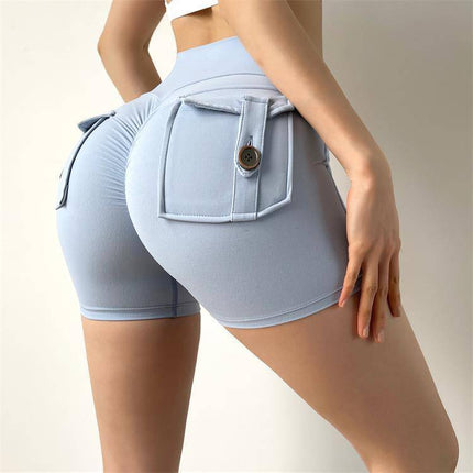 Internet Celebrity Nude Feel Pocket Shorts Yoga Pants - Royalessencelux