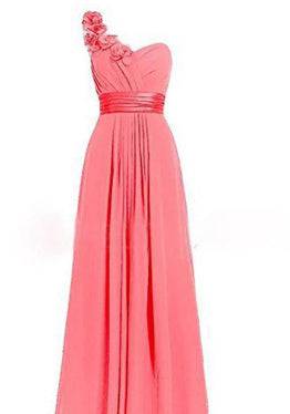 Women's Multi Colored Slanted Neck Sleeveless Strapless Long Dress - Royalessencelux