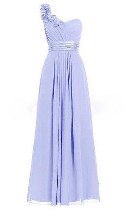 Women's Multi Colored Slanted Neck Sleeveless Strapless Long Dress - Royalessencelux