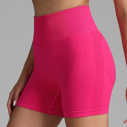 Seamless Yoga Shorts Women Solid Color High Waist Hip-lifting Fitness Pants Running Sweatpants - Royalessencelux