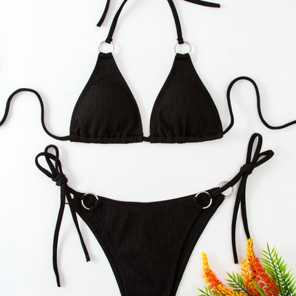 Sexy Bikini Set Summer Side Tie Thong Bandage Style Swimsuit Womens Clothing - Royalessencelux