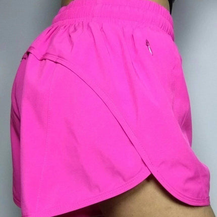 Summer Sports Shorts With Zipper Pockets Breathable Loose Anti-exposure Outdoor Running Fitness Pants For Womens Clothing - Royalessencelux