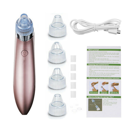 Electric Blackhead Vacuum Pore Cleaner Acne Pimple Remover Strong Suction Tool Electric Blackhead Remover Pore Vacuum Suction Diamond Dermabrasion Face Cleaner - Royalessencelux