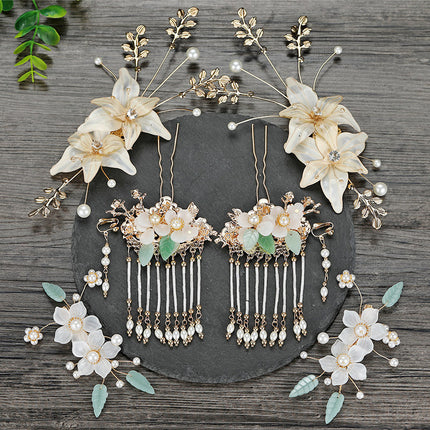 Headdress Bride Chinese Luxury Atmospheric Liquid Making Flower Tassel Phoenix Crown Wedding - Royalessencelux