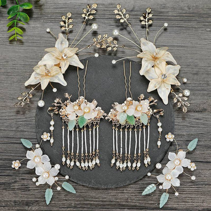 Headdress Bride Chinese Luxury Atmospheric Liquid Making Flower Tassel Phoenix Crown Wedding - Royalessencelux