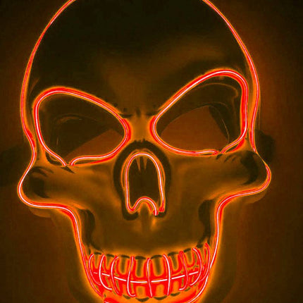 Halloween Skeleton Mask LED Glow Scary Mask - Royalessencelux