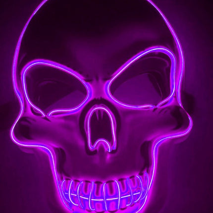 Halloween Skeleton Mask LED Glow Scary Mask - Royalessencelux