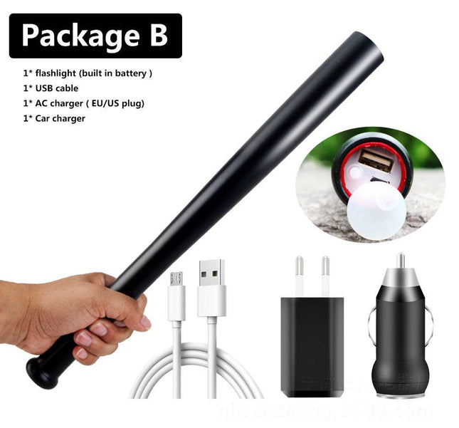 Powerbank Led Bulbs Flashlight Torch Built In 18650 Rechargable Battery - Royalessencelux