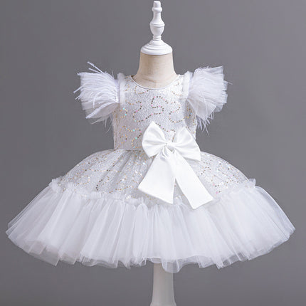 Flower Children's Clothing Children's Wedding Dress Tulle Skirt Summer - Royalessencelux