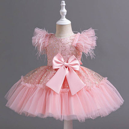Flower Children's Clothing Children's Wedding Dress Tulle Skirt Summer - Royalessencelux