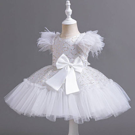 Flower Children's Clothing Children's Wedding Dress Tulle Skirt Summer - Royalessencelux