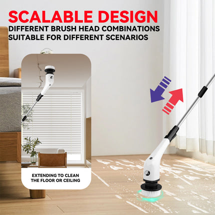 Electric Cleaning Brush Household Multi-functional 7-in-1 Toilet Bathroom Cleaning Brush - Royalessencelux