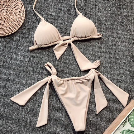 Fashion Simple Split Bikini Swimsuit For Women - Royalessencelux