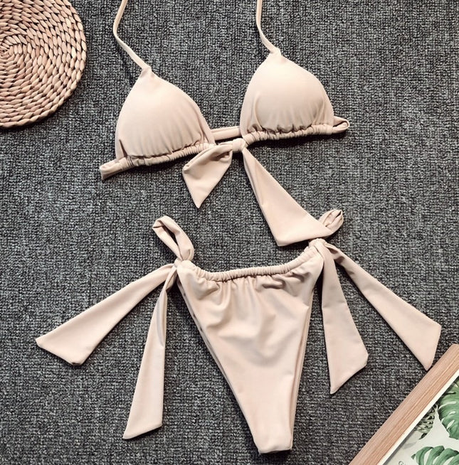 Fashion Simple Split Bikini Swimsuit For Women - Royalessencelux