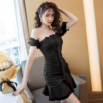 One-Shoulder Sexy Fishtail Dress - Royalessencelux