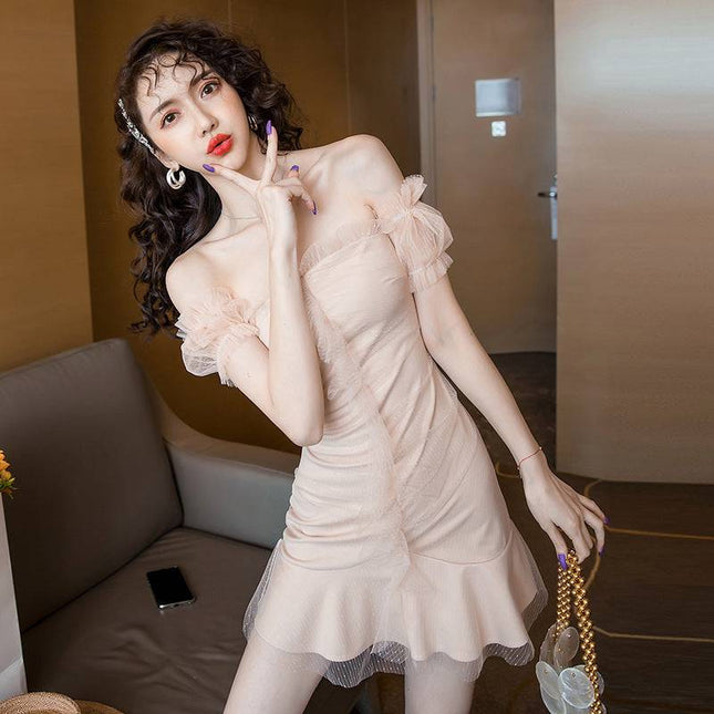 One-Shoulder Sexy Fishtail Dress - Royalessencelux