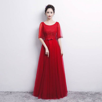 Banquet Evening Dress Female Spring New Fashion Annual Meeting Host Dress Chorus Performance Long Dress - Royalessencelux