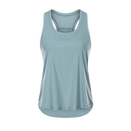 Women's Sports Nude Sleeveless Yoga Uniform Blouse - Royalessencelux