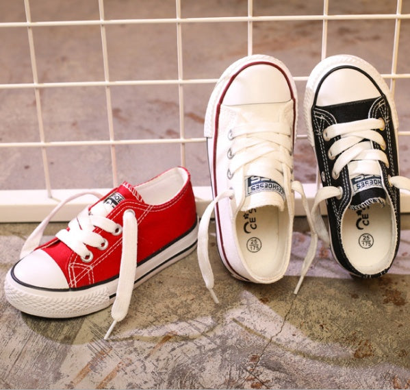 Canvas Shoes Non-slip Casual Shoes Student Parent-child Shoes New Baby Shoes White Shoes - Royalessencelux