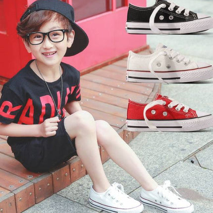 Canvas Shoes Non-slip Casual Shoes Student Parent-child Shoes New Baby Shoes White Shoes - Royalessencelux