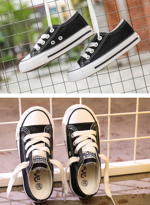 Canvas Shoes Non-slip Casual Shoes Student Parent-child Shoes New Baby Shoes White Shoes - Royalessencelux