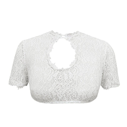 Halloween Beer Festival Base Lace Stitching Small Shirt Top - Royalessencelux