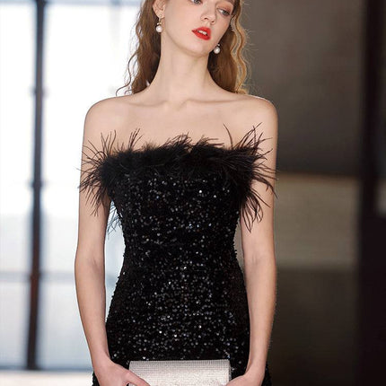 Off-shoulder Banquet Evening Dress Woman - Royalessencelux