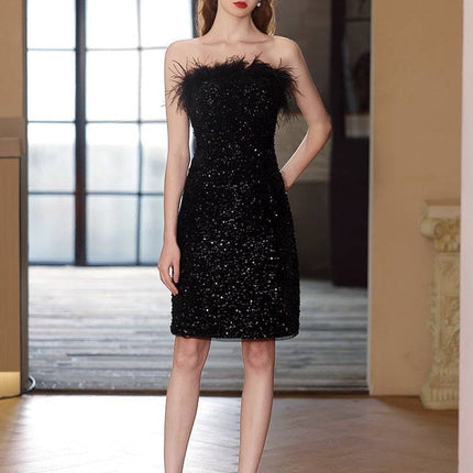 Off-shoulder Banquet Evening Dress Woman - Royalessencelux