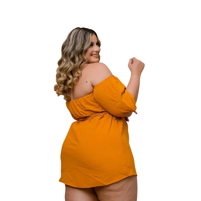 Plus Size Ladies Lace Up Comfort Stretch Shorts Two Piece Set - Royalessencelux