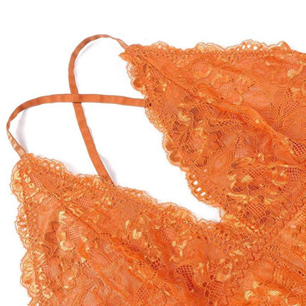 Sleeveless Halter Plus Size Lace Bodysuit Ladies - Royalessencelux