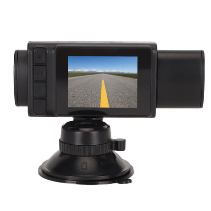 3 Channel Dash Cam 1080P 2.0in IPS Screen Front Rear Cabin View Parking Monitor Night Vision Motion Detection Black - Royalessencelux