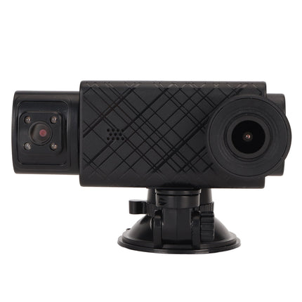 3 Channel Dash Cam 1080P 2.0in IPS Screen Front Rear Cabin View Parking Monitor Night Vision Motion Detection Black - Royalessencelux