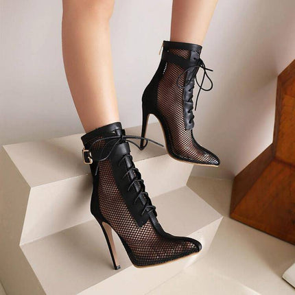 Women's Large Size Stiletto High Heel Short Boots - Royalessencelux