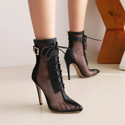 Women's Large Size Stiletto High Heel Short Boots - Royalessencelux