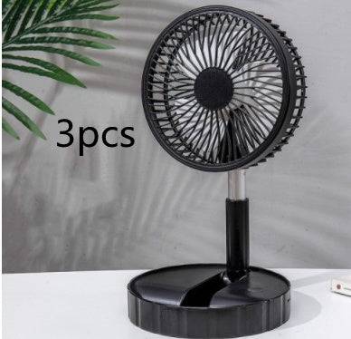 Strong Wind And Quiet Portable Telescopic Folding Fan - Royalessencelux