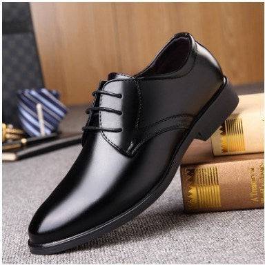 Black Shoes With Pointed Toe For Men - Royalessencelux