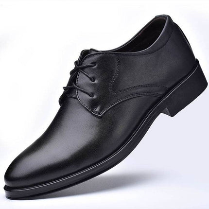 Black Shoes With Pointed Toe For Men - Royalessencelux