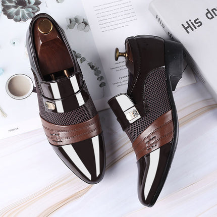 Men's shoes leather shoes men's casual shoes - Royalessencelux